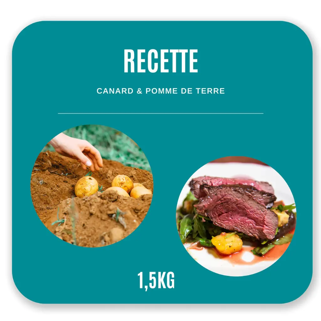 Croquettes Chien Adulte 1,5 kg - Canard / Pommes de Terre