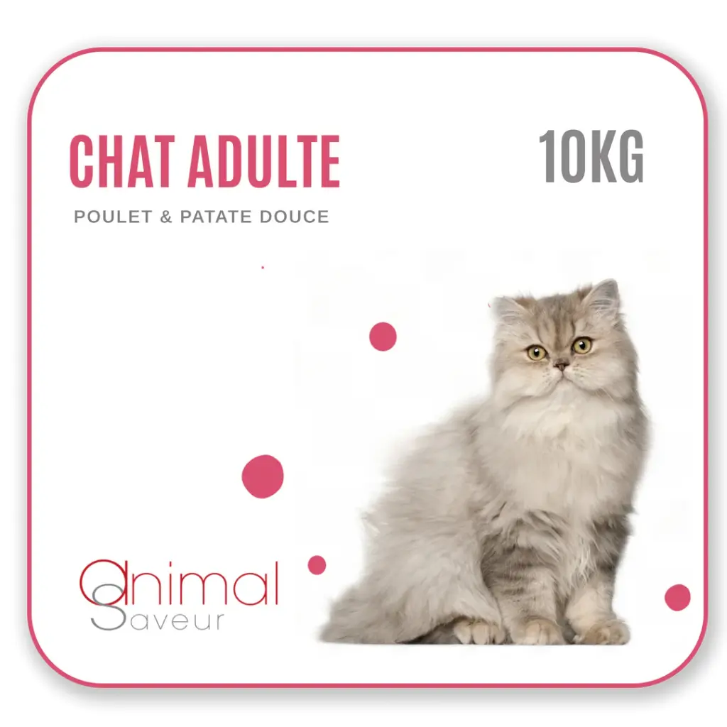 Croquettes Chat Adulte 10 kg - Poulet / Patate Douce