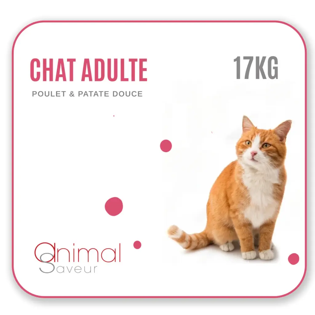Croquettes Chat Adulte 17 kg - Poulet / Patate Douce