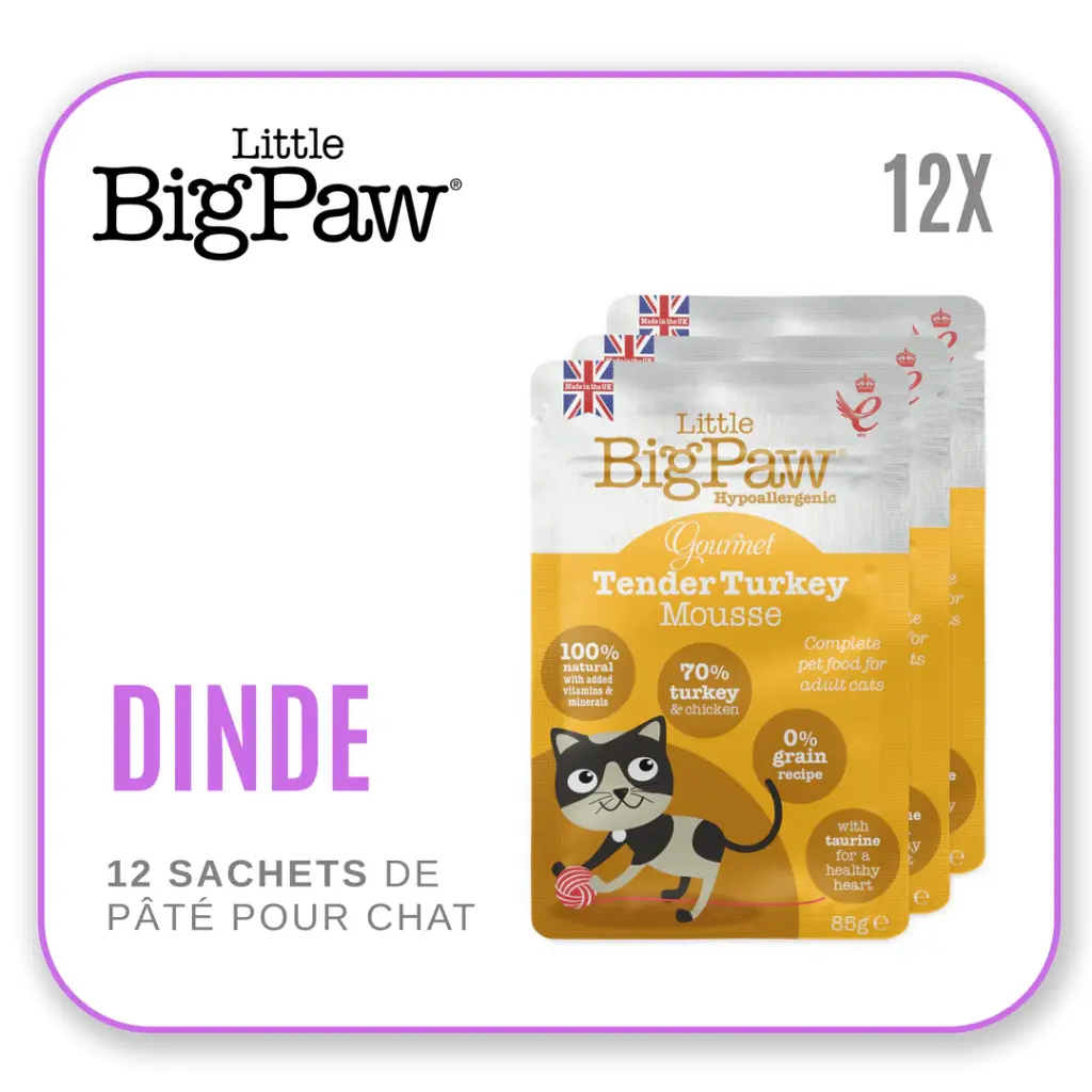 Little Big Paw Chat 85g Dinde - Carton